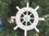 Handcrafted Model Ships SW-6-101-seashell-x White Decorative Ship Wheel With Seashell Christmas Tree Ornament 6&quot;