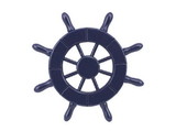 Handcrafted Model Ships SW-6-104-NH Dark Blue Decorative Ship Wheel 6