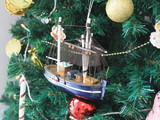 Handcrafted Model Ships Trawler-6-101-XMAS Wooden Fisher King Model Fishing Boat Christmas Tree Ornament