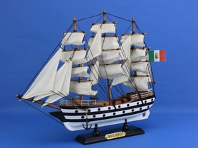 Handcrafted Model Ships Vespucci-15 Wooden Amerigo Vespucci Tall Model Ship 15&quot;