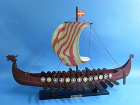 Handcrafted Model Ships Viking 24 Wooden Viking Drakkar Model Boat 24"