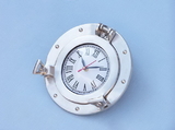 Handcrafted Model Ships WC-1444-10-BN Brushed Nickel Deluxe Class Decorative Ship Porthole Clock 8