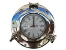 Handcrafted Model Ships WC-1444-10-CH Deluxe Class Chrome Porthole Clock 8
