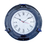 Handcrafted Model Ships WC-1445-12-Blue Brass Deluxe Class Porthole Clock 12" - Dark Blue