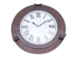 Handcrafted Model Ships WC-1449-24-BZ Bronzed Deluxe Class Porthole Clock 24