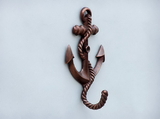 Handcrafted Model Ships WH-0111-AC Antique Copper Anchor With Rope Hook 5