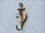 Handcrafted Model Ships WH-0111-AN Antique Brass Anchor With Rope Hook 5"