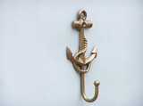 Handcrafted Model Ships WH-0115-AN Antique Brass Anchor And Rope With Hook 7