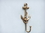Handcrafted Model Ships WH-0115-AN Antique Brass Anchor And Rope With Hook 7"