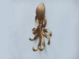 Handcrafted Model Ships WH-0116-AN Antique Brass Wall Mounted Octopus Hooks 7