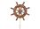 Handcrafted Model Ships Wheel-6-107-Seagull Rustic Wood Finish Decorative Ship Wheel with Seagull and Hook 8&quot;