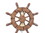Handcrafted Model Ships Wheel-6-107 Rustic Wood Finish Decorative Ship Wheel with Hook 8&quot;