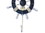 Handcrafted Model Ships Wheel-6-108 Rustic Dark Blue and White Decorative Ship Wheel with Hook 8&quot;