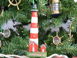 Handcrafted Model Ships Y-41634-XMASS Assateague Lighthouse Christmas Tree Ornament