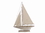 Handcrafted Model Ships Yacht-34-WW Wooden Rustic Whitewashed Pacific Sailer Model Sailboat Decoration 35"