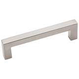Harney Hardware 36300 Cabinet Handle Pull, Square, 3 3/4 In. Center To Center, Satin Nickel