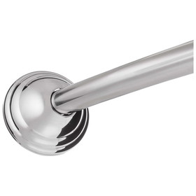 Harney Hardware Curved Shower Rod, Stainless Steel, Adjustable Length 5 To 6 Ft.