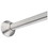 Harney Hardware 51472 Adjustable Tension Shower Rod, Stainless Steel, Adjustable Length 5 To 6 Ft., Round Escutcheon, Satin Stainless Steel