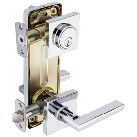 Harney Hardware 87437 Harper Interconnected Lock, Reversible Passage Lever, UL Fire Rated, ANSI 2, Chrome