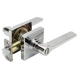 Harney Hardware 87853 Palm Bed / Bath / Privacy Door Lever Set, Contemporary, Chrome