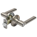 Harney Hardware 87860 Door Lever Set Keyed / Entry Function Contemporary Style Fal, Satin Nickel