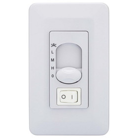 Harney Hardware CFWC Ceiling Fan Wall Control Switch, On / Off, Light Dimmer And Fan Speed Control