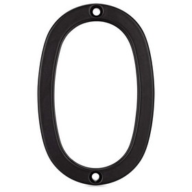 Harney Hardware 4 In. Contemporary House Number, Matte Black