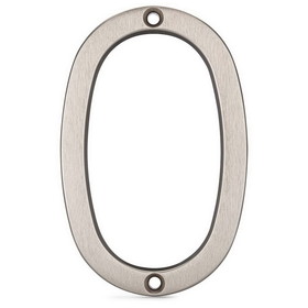 Harney Hardware 4 In. Contemporary House Number, Satin Nickel