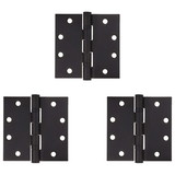Harney Hardware Commercial Door Hinges, Ball Bearing, 4 1/2 In. X 4 1/2 In., 3 Pack