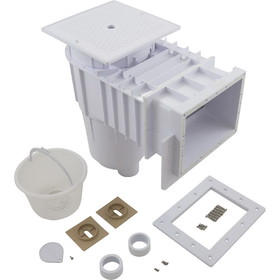 Custom Molded Products 25160-010-001 Fiberglass Skimmer (Regular Mouth, Square Lid) White, Solid