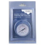 Custom Molded Products 0-60 Pressure Gauge With Bezel, Back Mount Clam Shell Pack