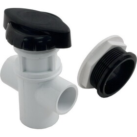 HydroAir/Balboa 11-4030BLK Diverter Valve, Hydro-Air/BWG Hydroflow, 3/4"s, 2 Port, Blk