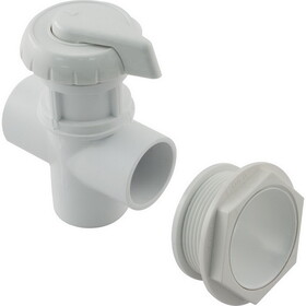 HydroAir/Balboa 11-4020WHT Diverter Valve, Hydro-Air/BWG Hydroflow, 1"s, 2 Port, White