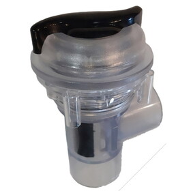 Custom Molded Products 25036-191-999 On/Off Valve, CMP Pro-Seal, 1"s, S-Handle, 2-1/16"hs, Clear/Blk