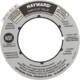 Hayward SPX0715G Valve Position Label, 2" Vari-Flo Valves