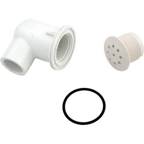 Waterway Plastics 670-2310 Air Injector, WW, Top Flo, 1/2"s, Elbow Style, White