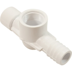 Waterway Plastics 413-1840 1/2"S X 3/4"B X 3/4"Fpt Tee Sensor - White