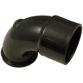 Waterway Plastics 413-5101 Tailpiece Flange, 90O Sweep, 1 1/2"S-Blk.