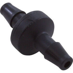 AquaSunOzone 691 Check Valve, Ozone, 1/4" Barb Kynar, Black