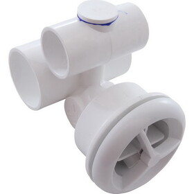 HydroAir/Balboa 16-5250WHT Jet Cmplt, BWG/HAI Microssage, 2-1/2"hs, Roto, Wht, a1"s, w1-1/2"s