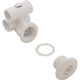 HydroAir/Balboa 10-5200WHT Jet Cmplt, BWG/HAI Micro Jet, 1-3/4"hs, Eye, Smth, Wht, a1"s, w1"s