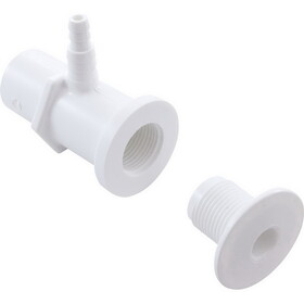 HydroAir/Balboa 10-2650WHT Jet Cmplt, BWG/HAI Ozone, 7/8"hs, Fixed, Smth, Wht, a3/8"rb, w1/2"s