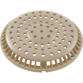 Waterway Plastics 642-2159-BEI V Main Drain Grate, WW Anti-Vortex, 8" Round, w/ Screws, Beige