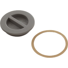 Custom Molded Products 25542-001-000 Flat Plug, CMP, 1-1/2" Male Pipe Thread, Gray