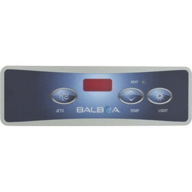Balboa Water Group 10753 Overlay, BWG Lite Duplex Digital, Jet/Temp/Light, LED