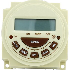 Intermatic PB374E Timer, SPST, Panel Mount, 230v, 20A, 7day, Electric