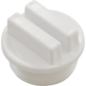 Waterway Plastics 715-6610 Universal Plug 1 1/2"Mpt W/ O Ring Groove - White