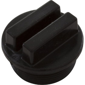 Waterway Plastics 715-6611 Universal Plug 1 1/2"Mpt W/ O Ring Groove - Black