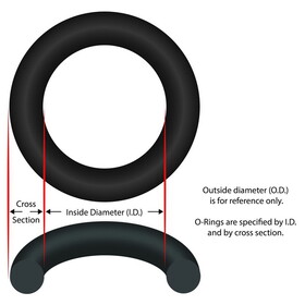 Generic O-Ring, 3-3/4" ID, 3/32" Cross Section