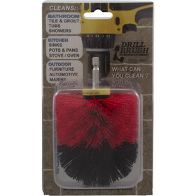 Useful Products, LLC OriginalRedBlkStiff Drill Brush, Useful Products, Power Scrubber, Stiff, Red/Blk